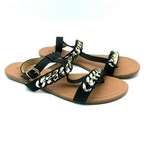 Chatties Sandals Ankle Strap Buckle Thong 9/10